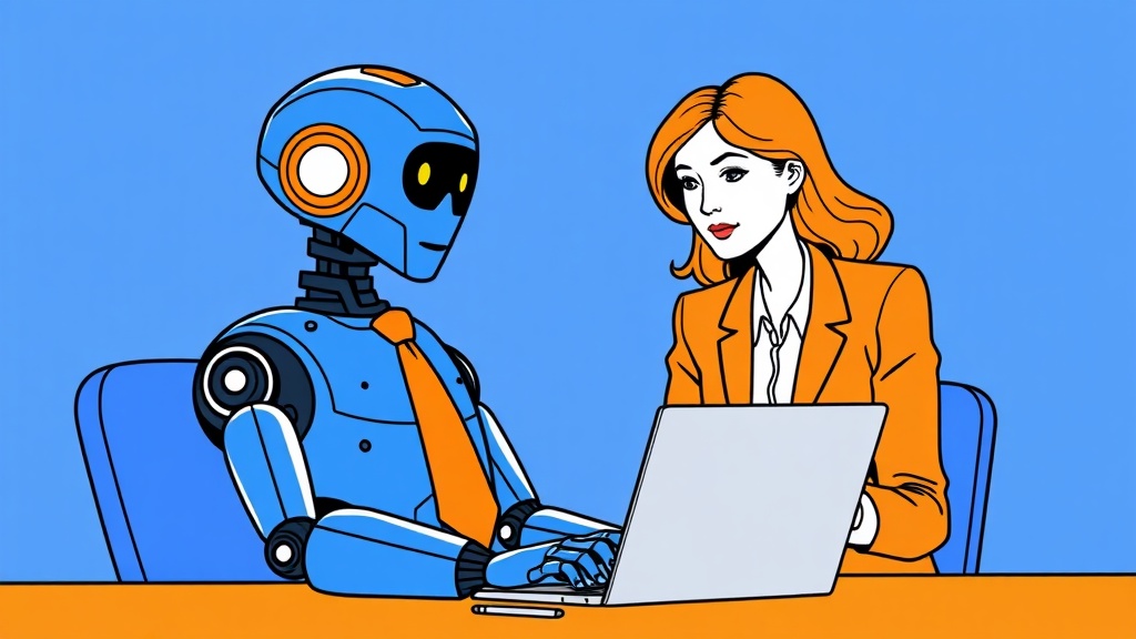 AI agents for recruiting - illustration of AI and human recruiters working together