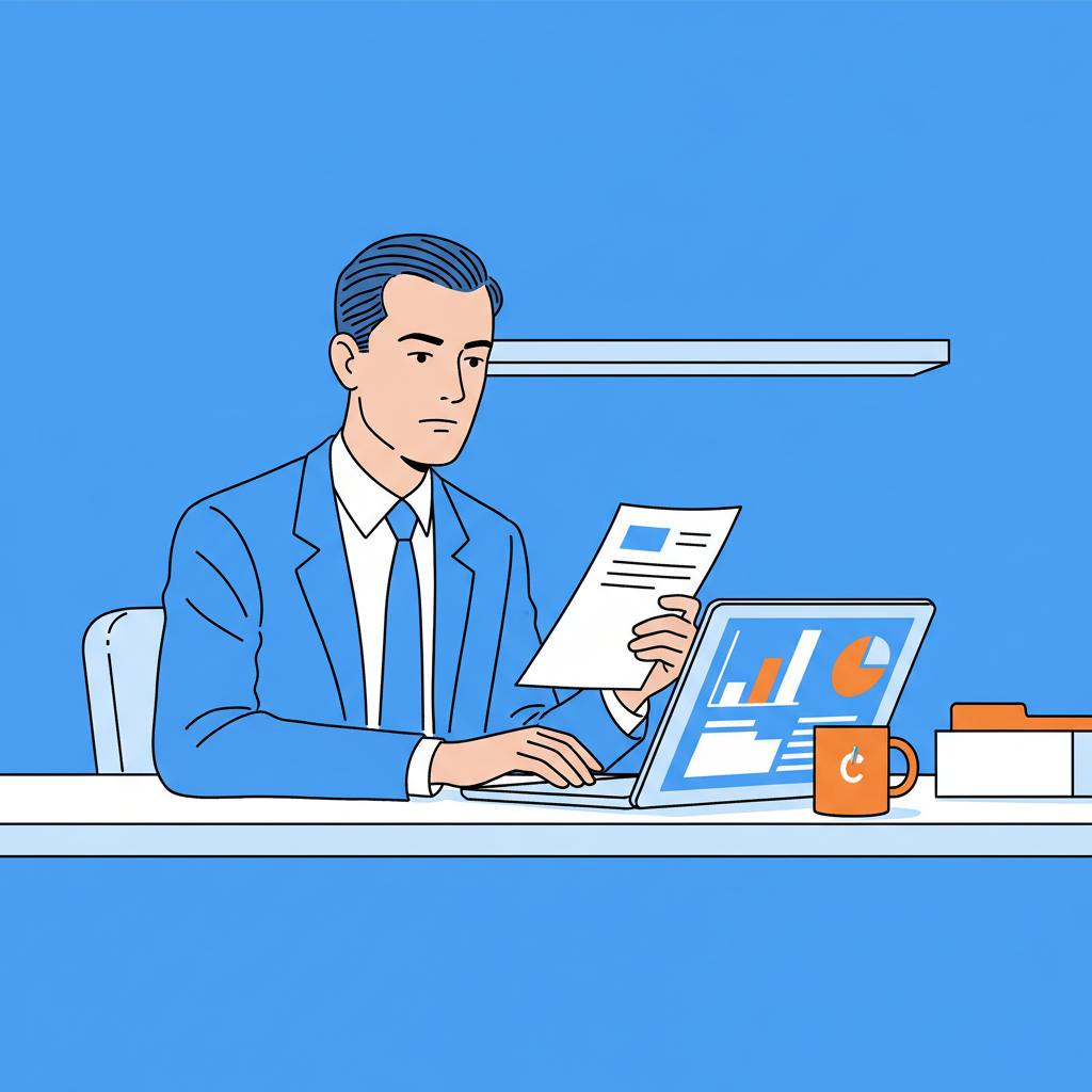 Chief compliance officer reviewing financial crime policy documents at a fintech company